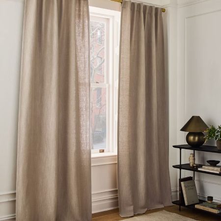 West Elm Cortlandt Linen Viscose Basketweave Curtain